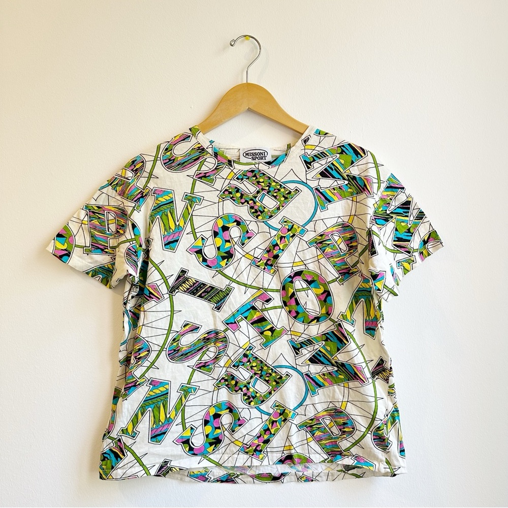 Missoni Sport Multicolor Graphic Tee Short Sleeve T-shirt